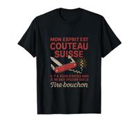 Swiss Army Couteau Suisse French Humor Tire-bouchon novelty T-Shirt