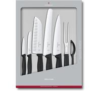 Swiss Classic,Set De Couteaux De Cuisine Professionnel,7 Pièces,Noir