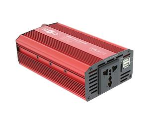 SWISS DRIVE Convertisseur 12 V/230 V 600 W+USB 2.1 A 2+Pinces Crocodiles