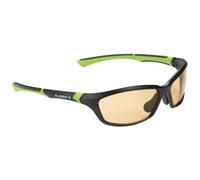 SWISSEYE Lunettes de Sport Drift avec Pochette en Microfibre, Noir Mat/Vert, Taille Unique