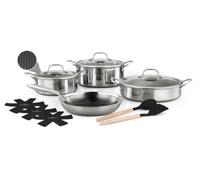 Swiss Haus Batterie de cuisine 12 pièces Tous feu dont induction Inox