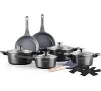 Swiss Haus Batterie de Cuisine 14 Pièces tous feux dont induction Gris