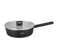 SWISS HAUS Poêle Profonde de Cuisson 28cm avec Couvercle en Verre Noir