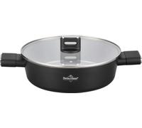 SWISS HAUS Sauteuse 28x8,5cm avec couvercle tous feux dont induction Noir
