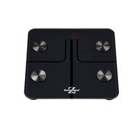 Swiss Home Aphrodite - Échelle de salle de bain - plate-forme en verre tempéré de 5 mm - coin avec verre de sécurité - Connectez-vous avec le système iOS/Android via Bluetooth - facile à utiliser