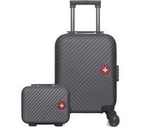 swiss kopper - lot de 2 - valise cabine xxs et vanity spiez - gris fonce GRIS FONCE G