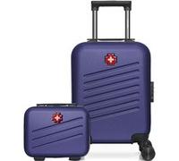 swiss kopper - lot de 2 - valise cabine xxs et vanity zurich - marine MARINE G