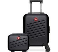 swiss kopper - lot de 2 - valise cabine xxs et vanity zurich - noir NOIR G