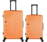 swiss kopper - lot de 2 - valise grand format et valise week-end ruti - terracotta TERRACOTTA G