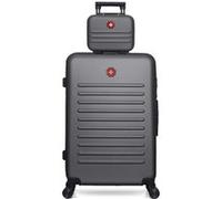 swiss kopper - lot de 2 - valise grand format et vanity wil - gris fonce GRIS FONCE G
