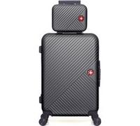 swiss kopper - lot de 2 - valise weekend et vanity spiez - gris fonce GRIS FONCE G