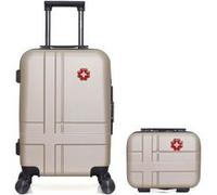 swiss kopper - lot de 2 - valises cabine et vanity uster - beige BEIGE G