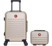 - lot de 2 - valises cabine et vanity wil - beige