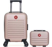 - lot de 2 - valises cabine xxs et vanity wil - rose dore