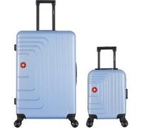 swiss kopper - lot de 2 - valises grand format et cabine xxs ruti - bleu dore BLEU DORE G
