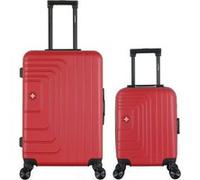 swiss kopper - lot de 2 - valises weekend et cabine xxs ruti - bordeaux BORDEAUX G