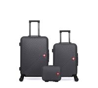 SWISS KOPPER - LOT DE 3 - Valise Week-end, Valise Cabine et Vanity SPIEZ - NOIR