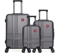 swiss kopper - lot de 3 - valise weekend, valise cabine et valise cabine xxs uster - gris fonce GRIS FONCE G