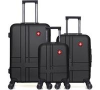 swiss kopper - lot de 3 - valise weekend, valise cabine et valise cabine xxs uster - noir NOIR G