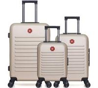 - lot de 3 - valise weekend, valise cabine et valise cabine xxs wil - beige