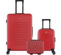 - lot de 3 - valises grand format, cabine xxs et vanity wil - bordeaux