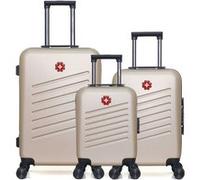 swiss kopper - lot de 3 - valises weekend, cabine et cabine xxs zurich - beige BEIGE G