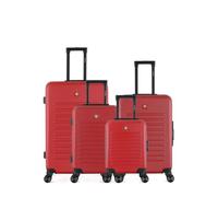 SWISS KOPPER - LOT DE 4 - Valise Grand Format, Valise Week-end, Valise Cabine et Valise Cabine XXS WIL - ROUGE