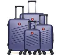swiss kopper - lot de 4 - valise grand format, valise weekend, valise cabine, valise cabine xxs zurich - marine MARINE G