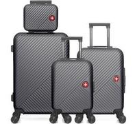 swiss kopper - lot de 4 - valise weekend, valise cabine, valise cabine xxs et vanity spiez - gris fonce GRIS FONCE G