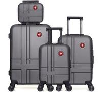swiss kopper - lot de 4 - valise weekend, valise cabine, valise cabine xxs et vanity uster - gris fonce GRIS FONCE G