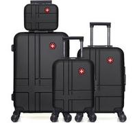 swiss kopper - lot de 4 - valise weekend, valise cabine, valise cabine xxs et vanity uster - noir NOIR G