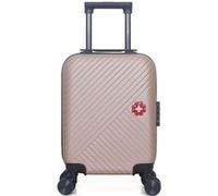 swiss kopper - valise cabine xs spiez 4 roues 46 cm - rose dore rose dore