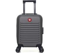 swiss kopper - valise cabine xs wil 4 roues 46 cm - gris fonce gris fonce