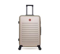 swiss kopper - valise grand format abs wil 4 roues 75 cm - beige beige