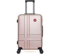 swiss kopper - valise weekend abs uster 4 roues 65 cm - rose dore rose dore G