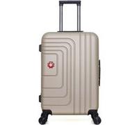 swiss kopper - valise weekend abs rüti 4 roues 65 cm - beige beige