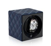 Swiss Kubik Remontoir Masterbox Couture - Losange Bleu Foncé / Couture Décorative Bleu Clair
