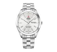 Swiss Military by Chrono Montre Homme Mouvement à Quartz avec Bracelet métallique en Acier Inoxydable Montre Homme analogique Argent SM34087.02