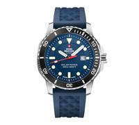 Swiss Military by Chrono SMS34102.04 Montre solaire à quartz pour homme avec bracelet en caoutchouc Bleu