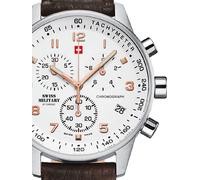 Mens Watch Swiss Military By Chrono Sm34012.11, Quartz, 41mm, 5atm Argenté