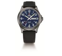 Swiss Military SMP36040.32 Cadran bleu pour homme 42 mm 5 ATM, Noir , Militaire