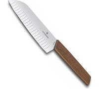 Swiss Modern Couteau Santoku Dans Un Coffret Cadeau,Lame De 17cm,Bois De Noyer