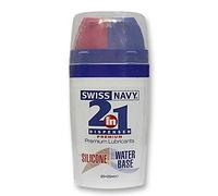 Swiss Navy 2 en 1 Lubrifiant à Base de Silicone et d'Eau 50 ml