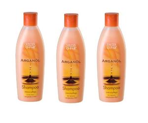 Swiss-o-Par Shampooing à l'huile d'argan 3 x 250 ml pour cheveux secs et glanzloses
