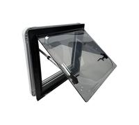 SWISS Outdoor Fenêtre basculante en verre acrylique 800 x 500 cm, certifié ECE R43, double vitrage, store et protection anti-moustiques, isolé, pour camping-car, camionnette, camion, caravane