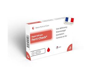 Swiss Point Of Care Test Ferri Check - Test rapide pour la détection de la concentration en fer, autotest Rapid Test pour la maison