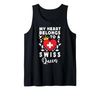 Swiss Queen Swiss Wife Girlfriend Switzerland Flag Débardeur