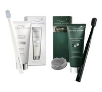 Swiss-Smile Soin Soin-dentaireDay & Night Dental Beauty Kit Whitening Toothpaste 75 ml + Toothbrush White + Vitalizing Herbal Toothpaste 75 ml + Toothbrush Black + Waxed Dental Tape 150 ml