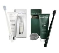 Swiss-Smile Soin Soin-dentaireKit de beauté dentaire Day & Night Whitening Toothpaste 75 ml + Toothbrush White + Vitalizing Herbal Toothpaste 75 ml + Toothbrush Black + Waxed Dental Tape 150 ml