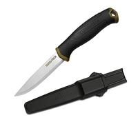 Swiss+Tech Couteau à Lame Fixe avec Étui Rigide, Lame en Acier Inoxydable, Poignée Ergonomique PP+TPR, pour Usage Quotidien et Activités Extérieures